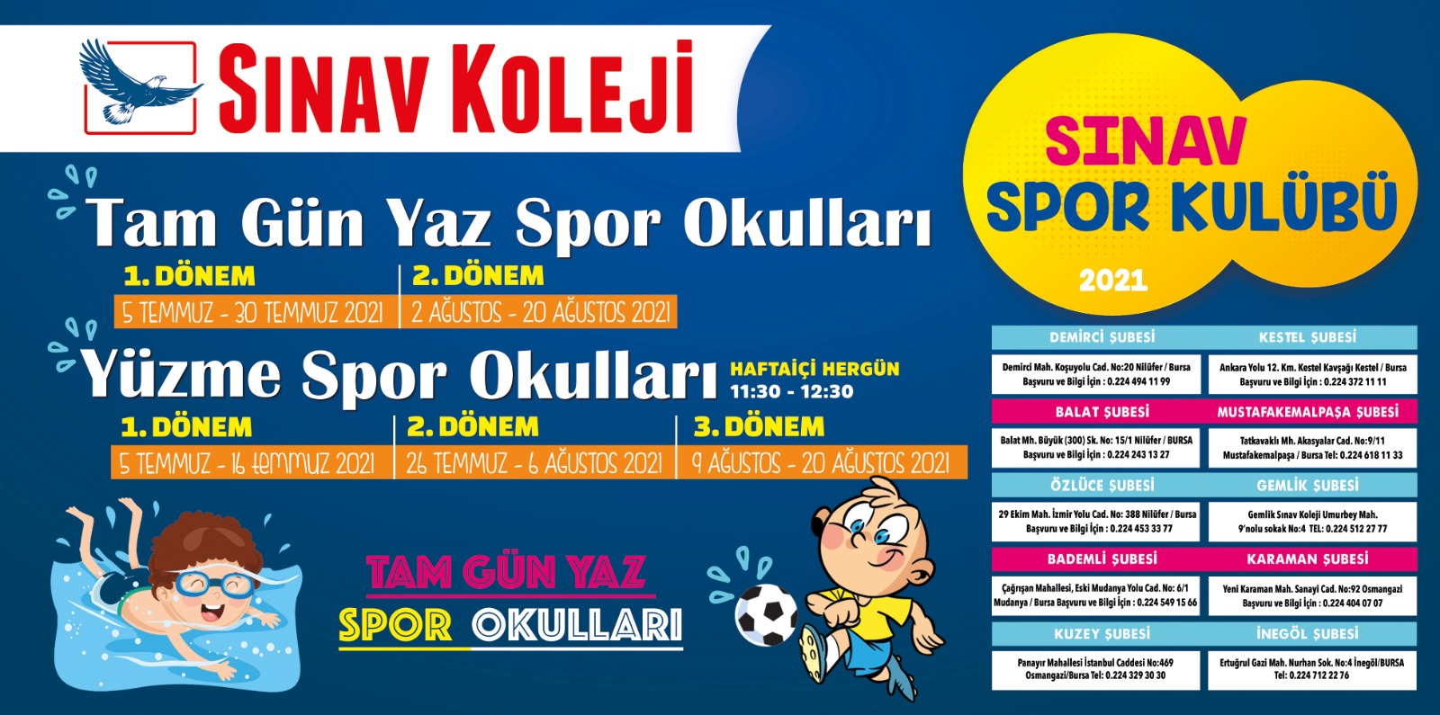 2021 Yaz Spor Okulları